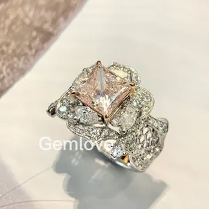 14K/18K Gold & Platinum 2CT Lab-Grown Diamond Women's Ring, 1.19CT Side Stones, 7.155g IGI Certified Eternity Band, High Jewelry