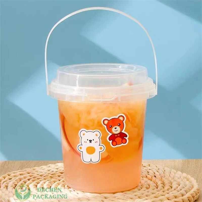 U Shape Cup Small Cup Disposable Plastic Juice Cup Take Away