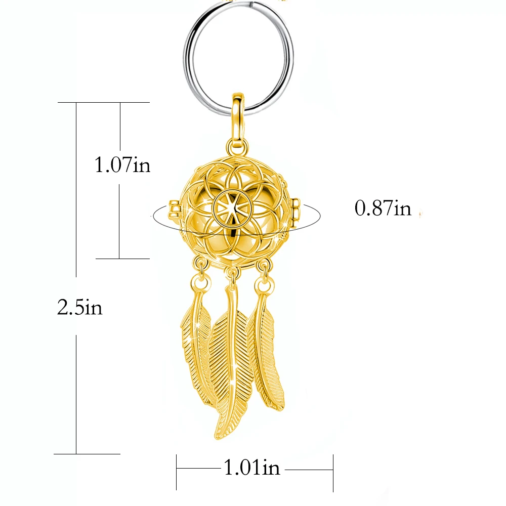 Exquisite Birthstone Dream Catcher Net Cremation Jewelry Keepsake Memorial Urn Pendant Accessories Keychain for Women and Men