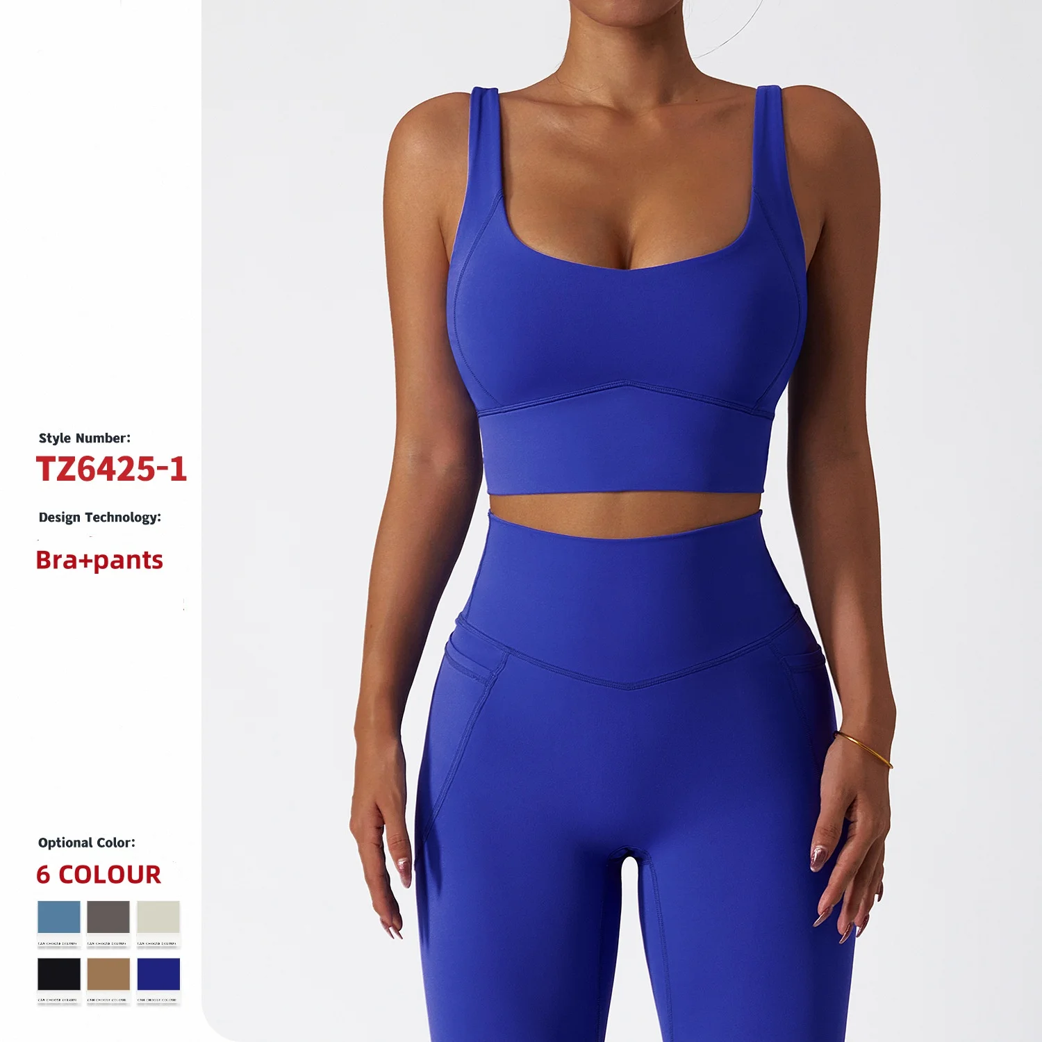 Sexy γυναίκες 2 μέρη Sports Suit Low Neck Bra Pocket yoga conjuntos Leggings με τζίπα Naked Feel Gym Yoga Workout Sports Suit