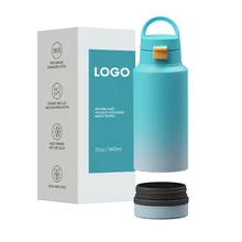 New Design Stainless Steel Water Bottle Vacuum Insulated Flask with 6oz Compartment Storage Bowl