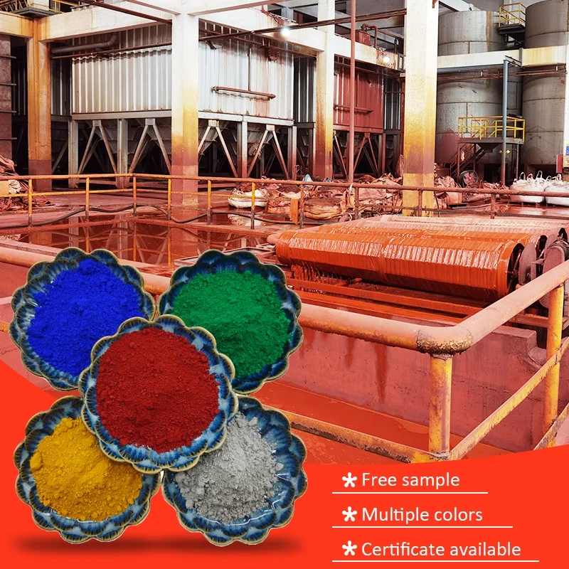 Concrete Dye China Factory Supply Iron Oxide Pigments Multiple Colors Iron Oxide Red/Yellow/Blue/Green/Black