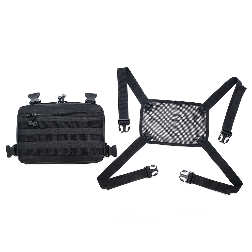 New men multifunctional chest tactical bag anti theft street bag hip hop bungee bag