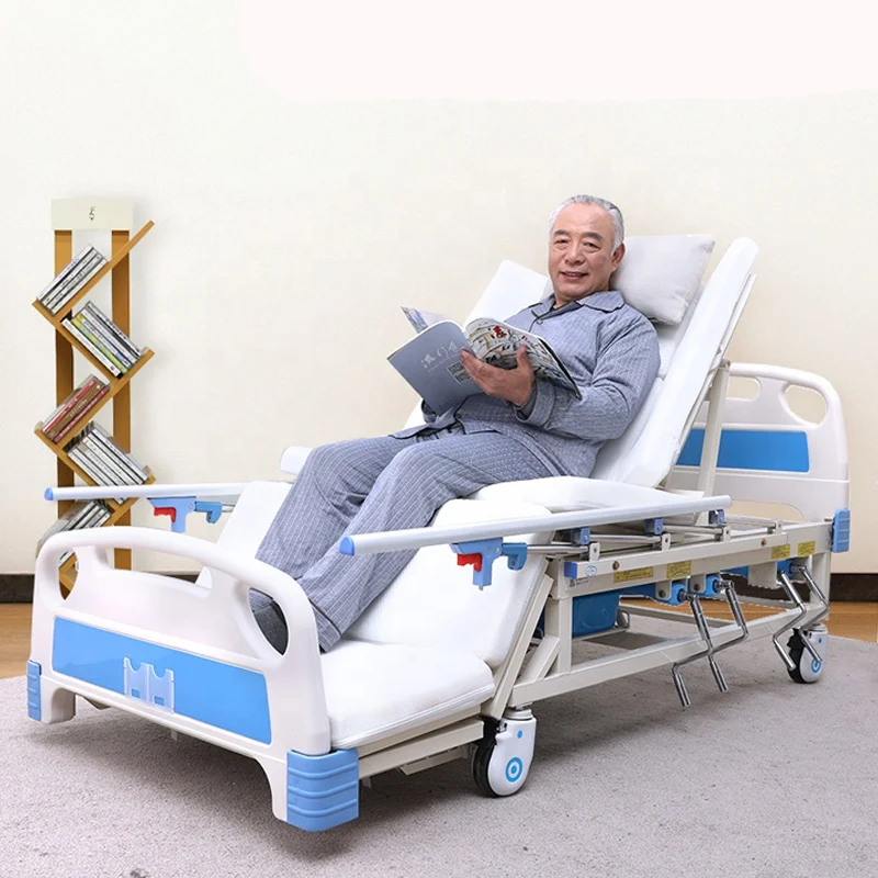Household Multifunctional Manual Nursing Bed Medical Turning Over Hospital Full Curved Five
