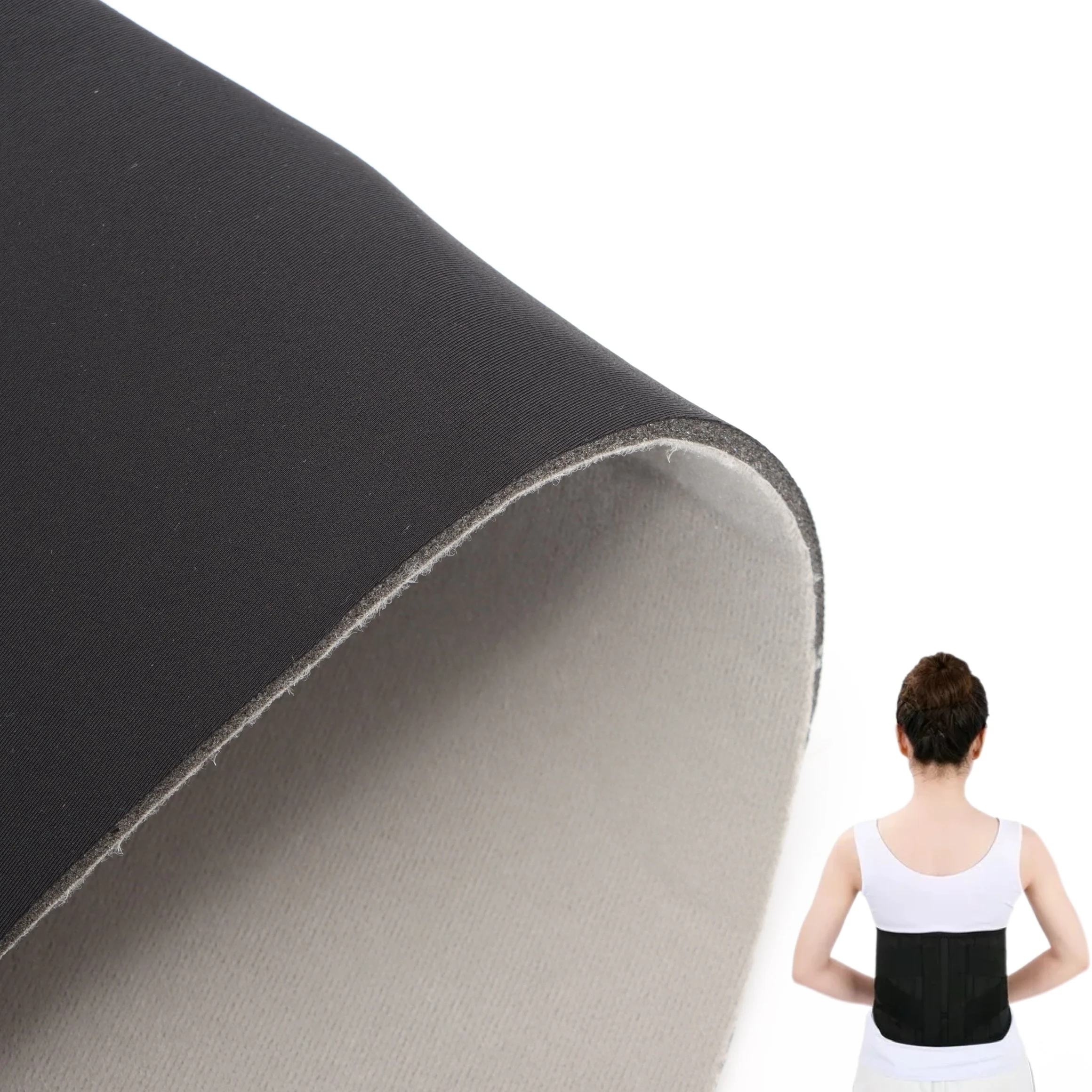 Жоғары сапалы, танымал өнім нейлон вельветпен қапталған матасы медициналық ортопедиялық бандаж мата/қорғаныштық белдік үшін қолайлы