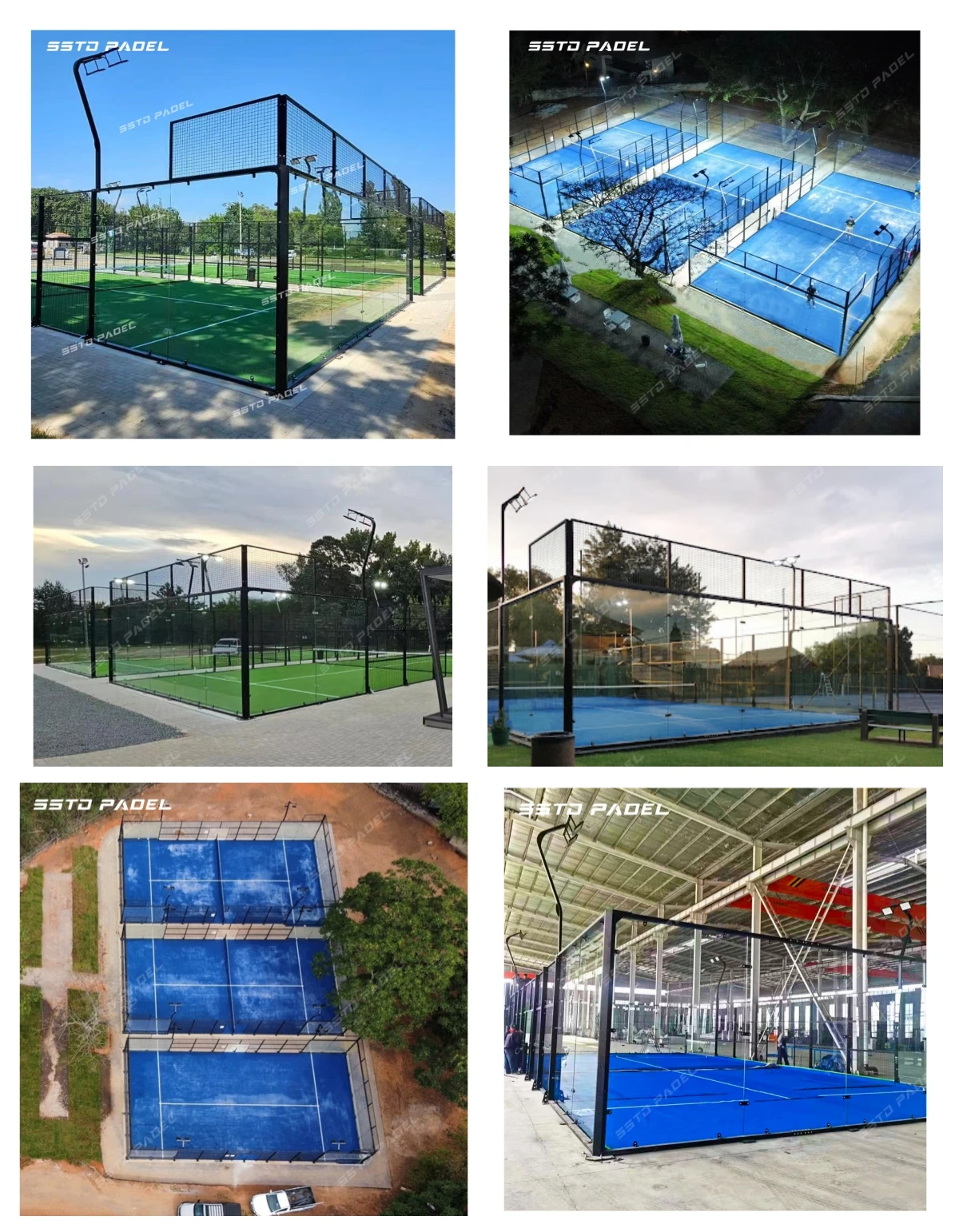 SSTD Outdoor China Panoramic Paddle Tennis Court Professional Manufacturer Classic Padel Court Advanced Tech for Padel Club details