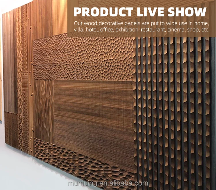 MUMU Luxury Wooden Exclusive Wood Panels Interior Decoration for Slat ...