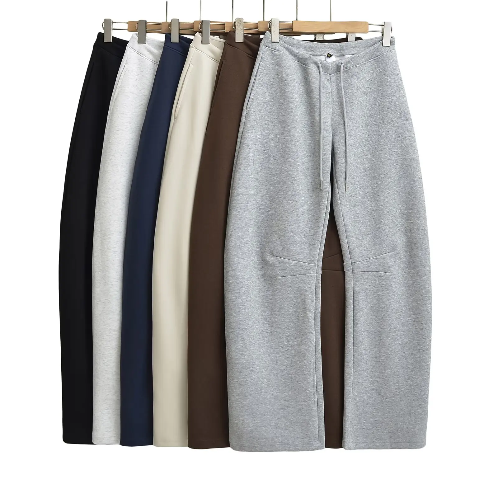 Women 2025 Spring New Chic Fashion Pants Vintage High Elastic