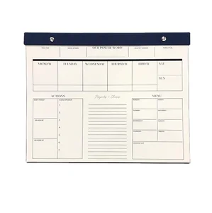 Custom Monthly Desk Pad Calendar Office School Home Wall Planner with Schedules and Clock Printed Photo Frame Use