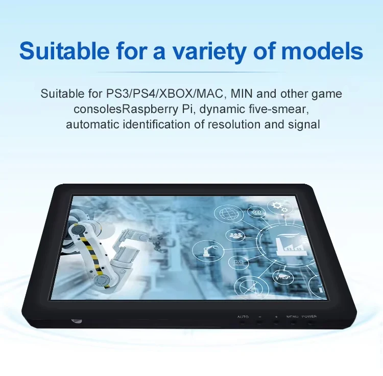 Bolinia 12.1 Inch Industrial Screen HD 1280*800 TFT LCD Display VGA AV BNC USB Remote Industrial OEM ODM Monitor