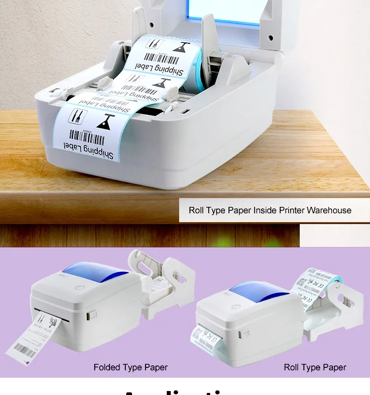4inch Thermal Label Printing Machine 1d 2d Shipping Waybill Printer