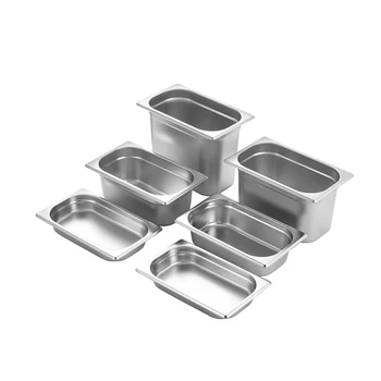 Hotel Supply Eu Style Perforated Container Stainless Steel Food Pan SS 201 304 Anti-Jamming Gn Tray Pan Chafing Dish Buffet Set