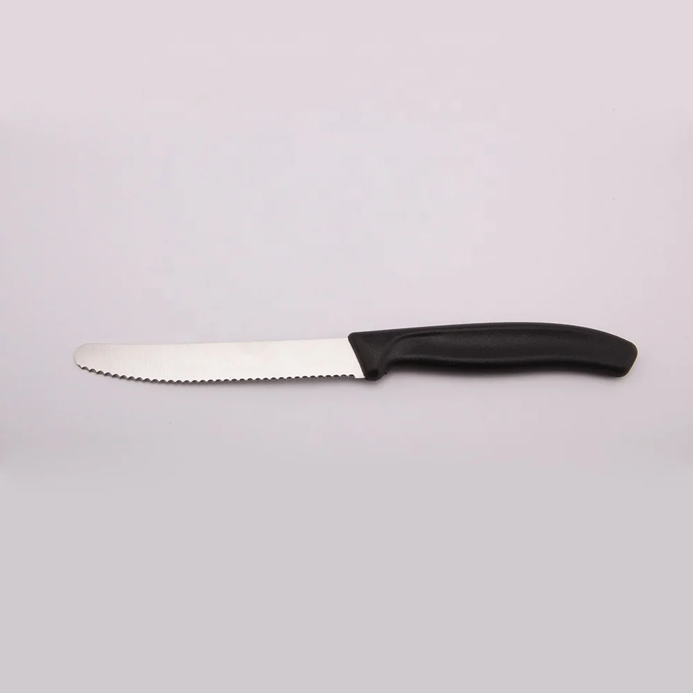 hd-sk30 stainless steel steak knife with black pp handle