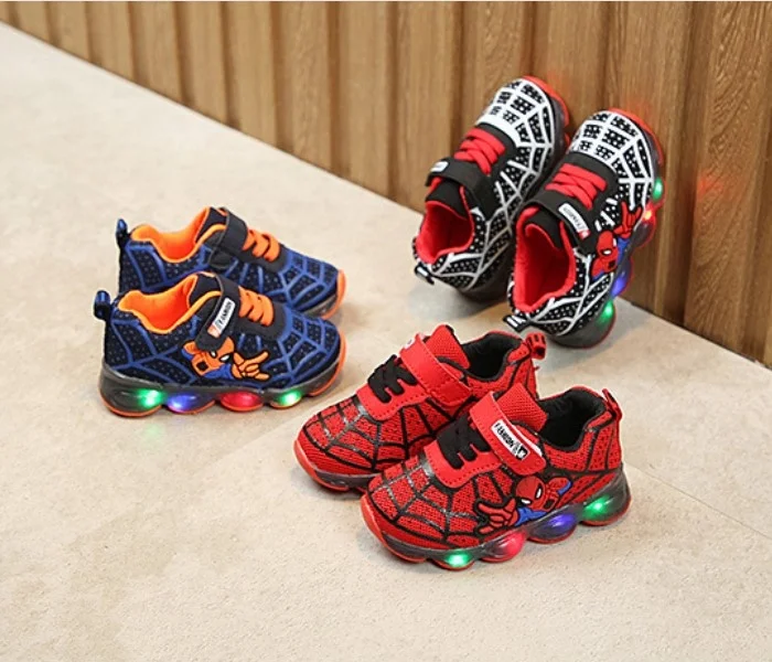 Модные светящиеся кроссовки с принтом, детская обувь для школы и мальчика, Повседневная летняя обувь
