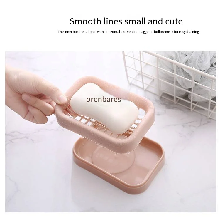 New creative PP bathroom double drain soap box Toilet fashion handmade soap rack soap tray wholesale manufacture