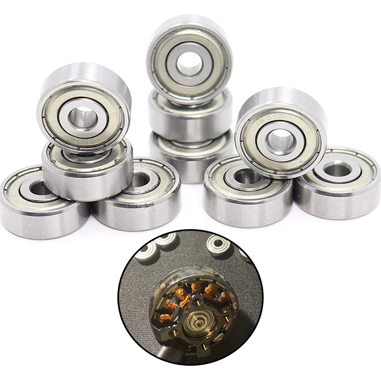 Aopin 606ZZ Ball Bearings ID 0.23 X OD 0.67 Inch Double Iron Sealed Miniature, Supporting Radial And Axial Loads, Applicable For Skateboards Bearing