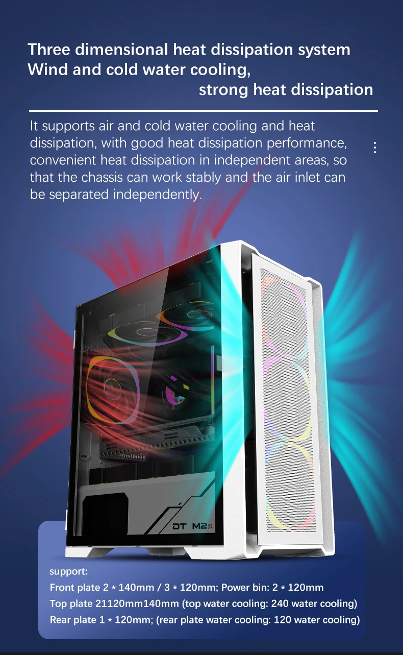 Computer Case 2033 2023 NEW Design Factory Gaming PC Case ATX PC Case HD USB3.0 Tempered ...