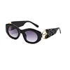 Black-frame gradient gray lenses