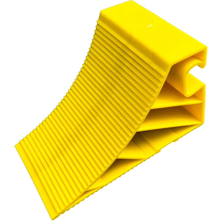 Wheel Chocks with Rope, Non Slip Heavy Duty Yellow Wheel Chock, Lightweight Wheel Stoppers for Cars Camper Trucks RVs supplier
