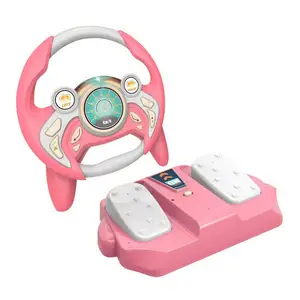 EPT Hot Sale Learning Educational Toys Pretend Play Electric Steering Driving Wheel Sound Light Education Kids Toy
