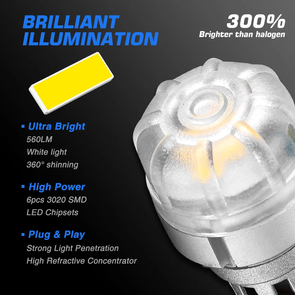 Novsight Auto Lighting System LED T15 Canbus 3020 3SMD 1W White Red Yellow Interior Driving Turn signal Light T15 Led