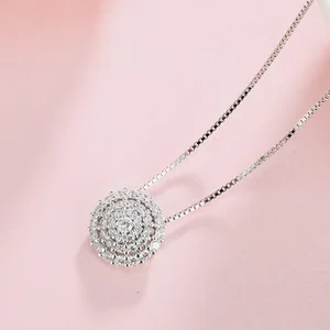 925 Sterling Silver Luxury Austrian Crystal Necklaces Cubic Zircon Bridal Jewelry Sets Necklace