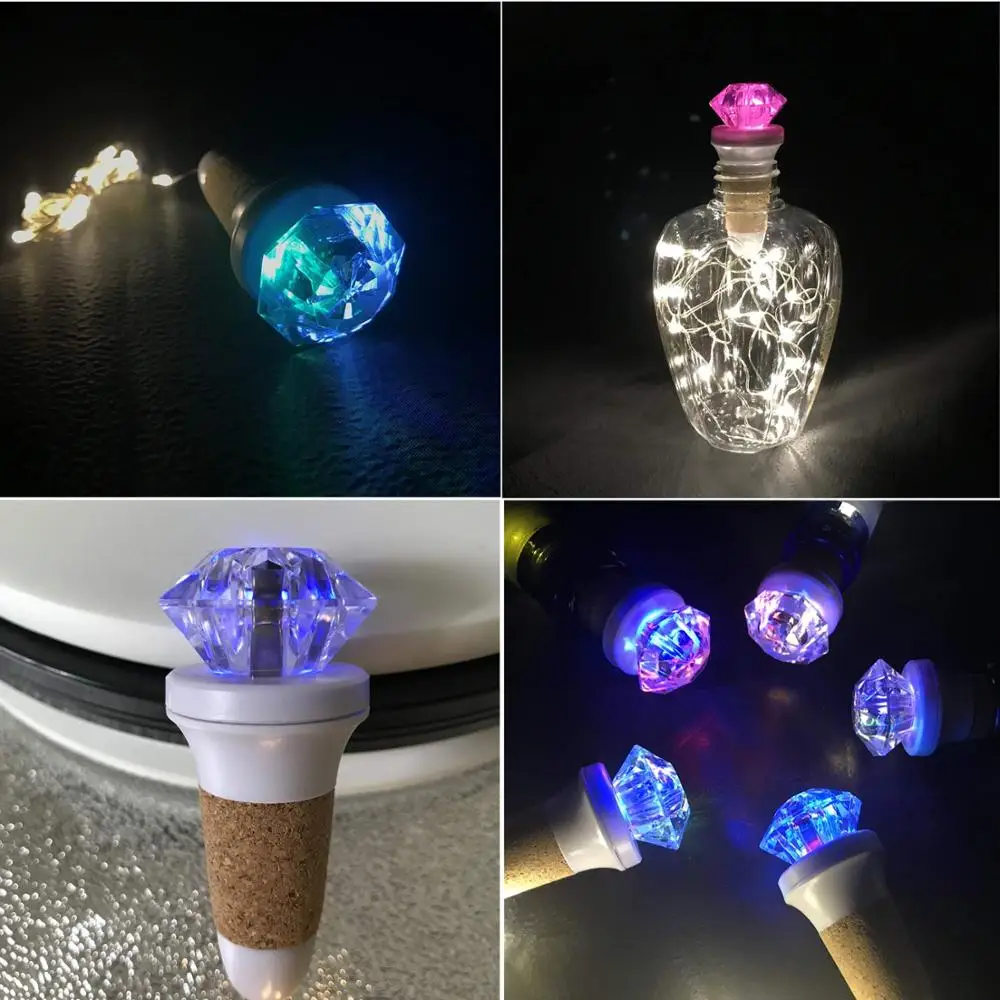 Cork Usb Led String Bottle of 15 LED Cork Lights with Diamond Shaped Cover Fairy Cork Stopper Light for Wine Bottles DIY Party
