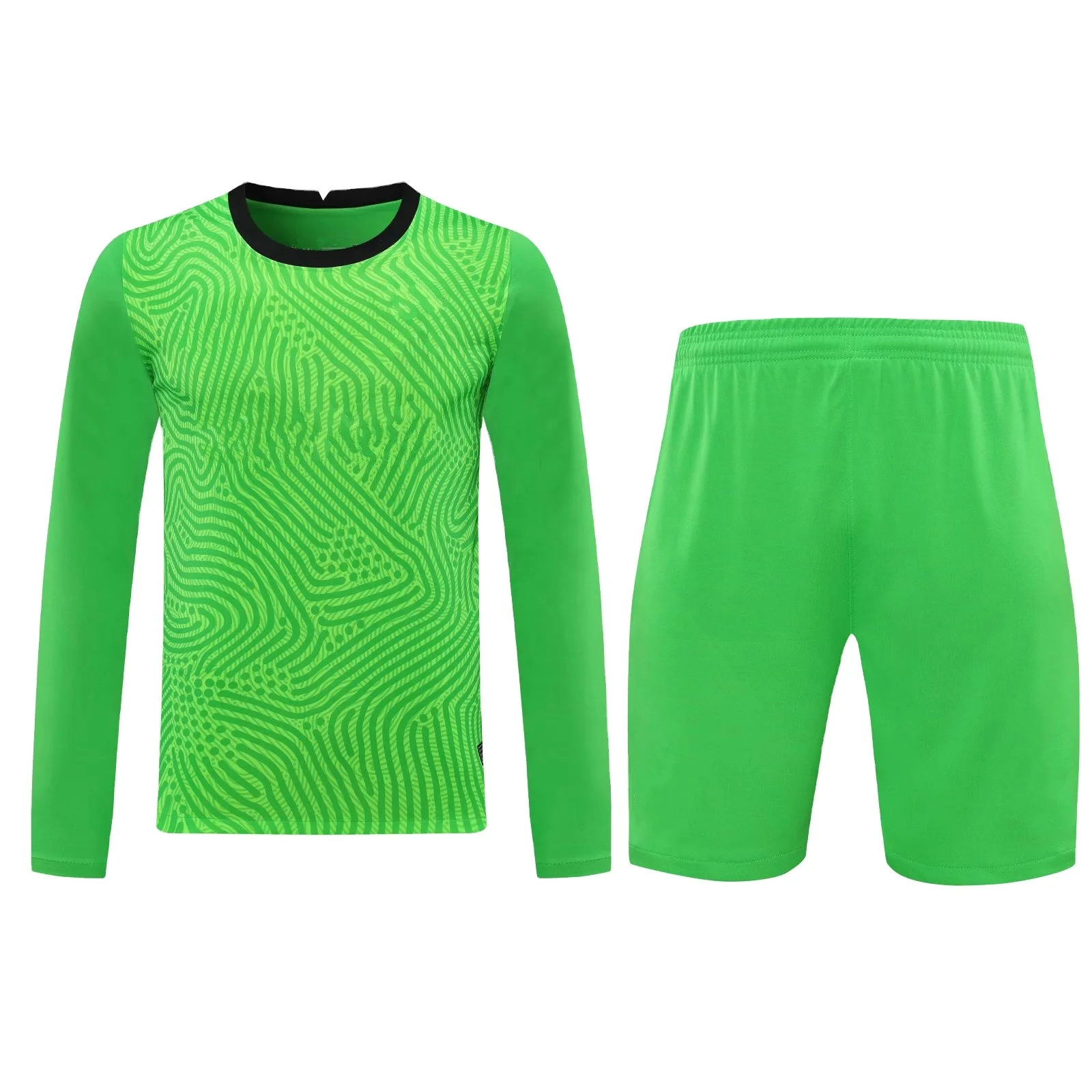 Blank Long Sleeve Soccer Goalkeeper Jersey+Long Pants Adults Kids More Choice 
