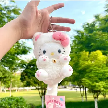 Hot Sale Sanrioed Plush Doll Keychain Cartoon Anime Cute Kitten Cat Plush Toy Pendant Princess Schoolbag Ornament