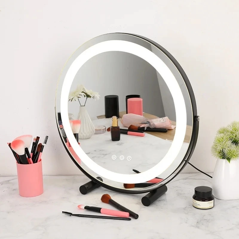 product anti fog smart touch switch bathroom round mirror modern wall led makeup mirror factory price-5