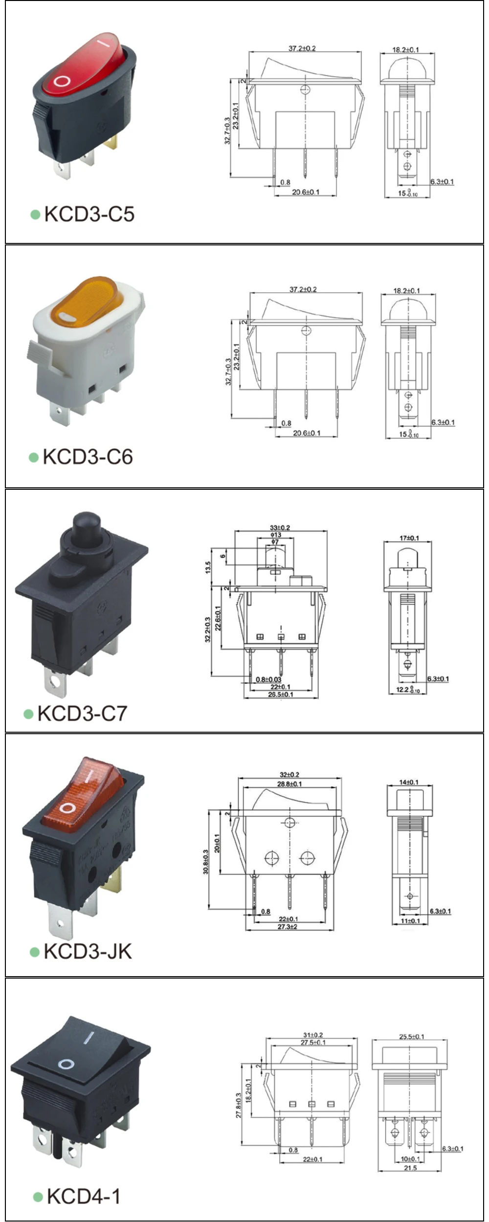 Details about   SPST Schalter drücken Schaltflächen für KCD1 10x15mm Switch Rocker Switch 