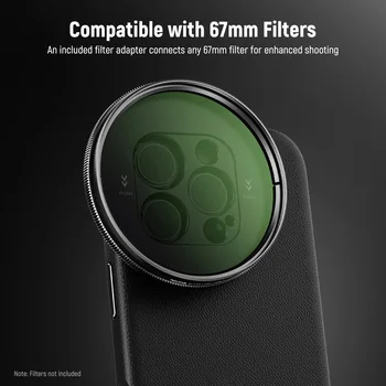 Neewer PA083 17mm Thread Lens Mounts Black Mobile Phone Cases for Phone 16 Pro detail image