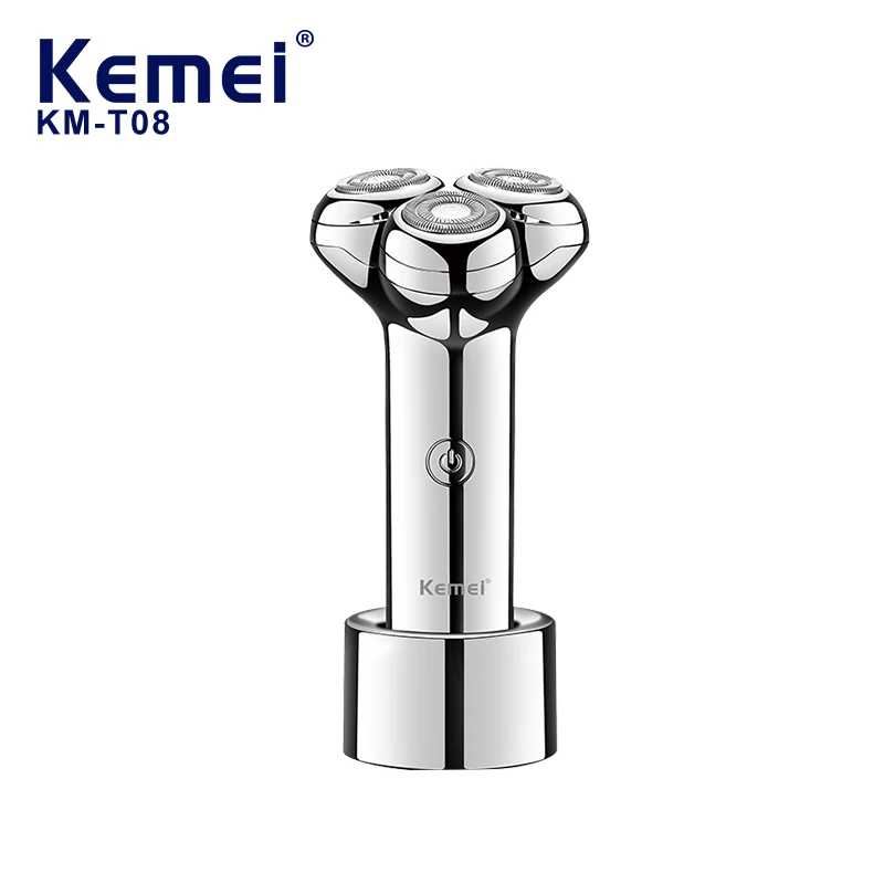 KEMEI Km-T08 cheveux barbe rotatif rasoir Machine Portable homme barbe tondeuse cheveux rasoir rasoir