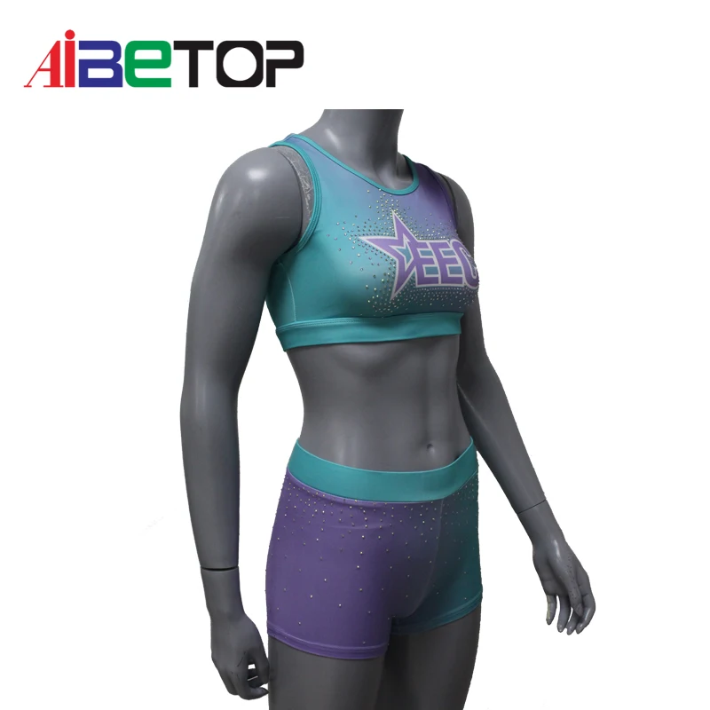Wholesale Cheer Practice Wear Customized Spandex New Design Crop Top