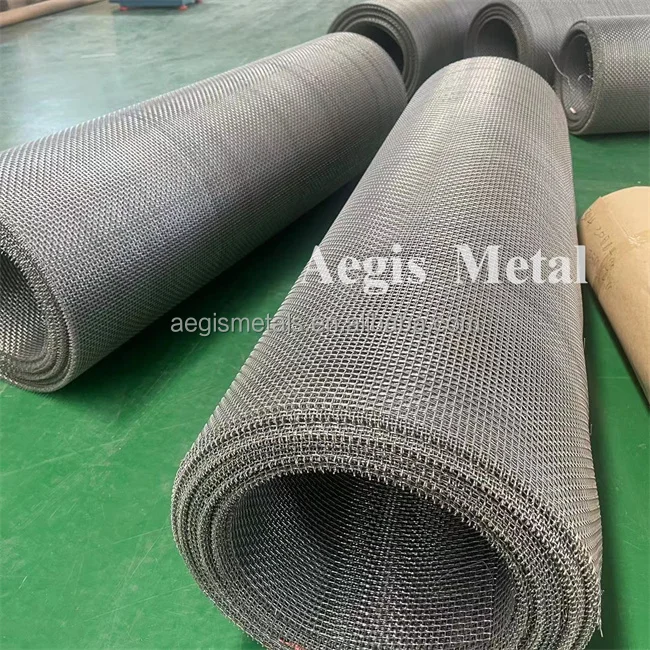 Nichrome Alloy Woven Wire Mesh Screen Nickel Alloy Crimped Metal Mesh ...