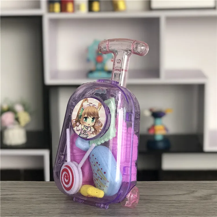 
8 шт./кор. Игрушки для девочек чемодан с конфеты миниатюрный кухня ролевая чемодан на колёсиках комплект world toy Детские ролевые игры игрушки 