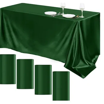 wholesale Custom Amazon square tablecloth not fade hotel banquet deep green deluxe sense Emerald table cloth tea table cloth
