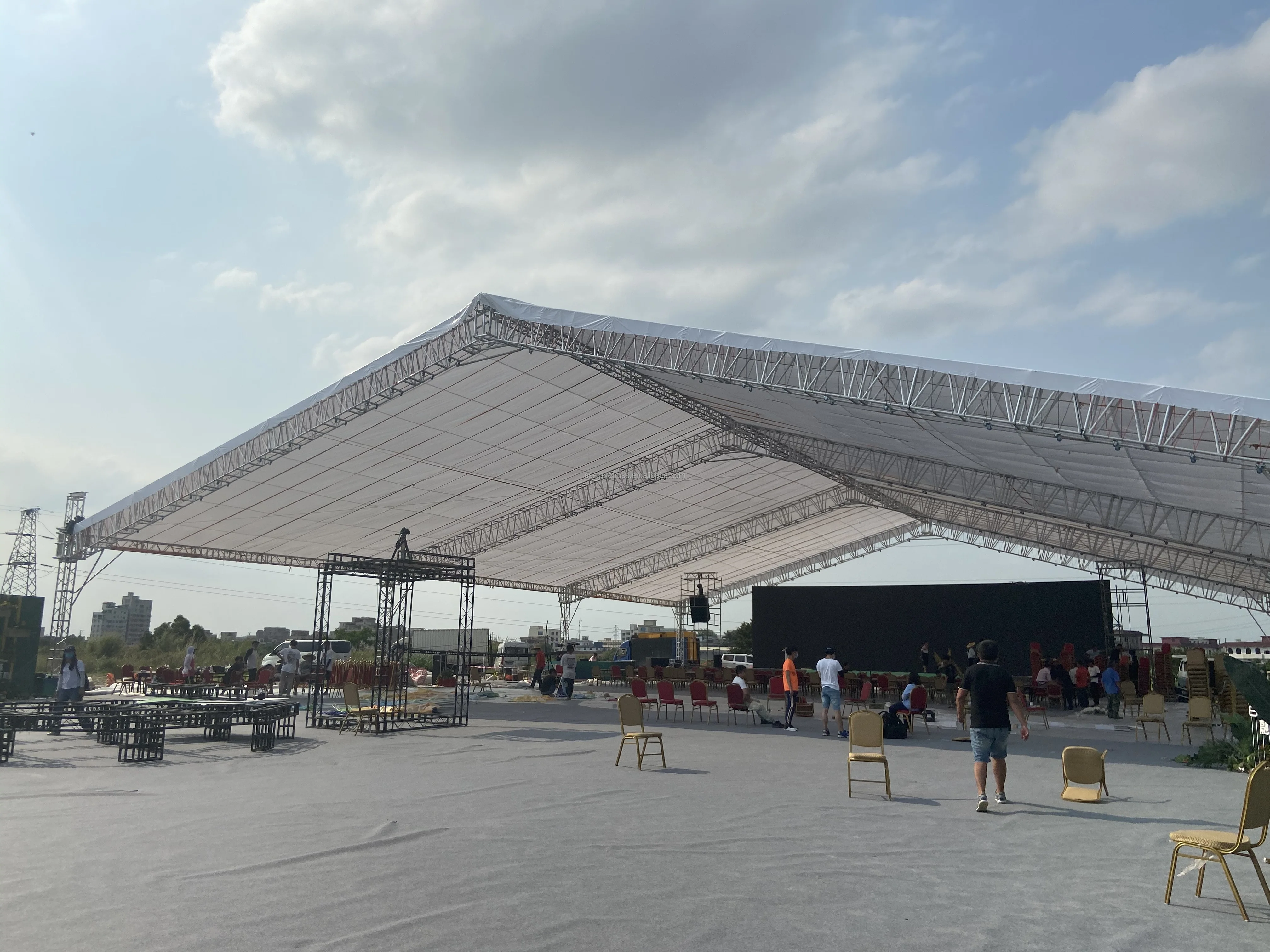 product large span triangular roof truss lifting system for outdoor large events concert stage lighting equipment display truss 24377m-9