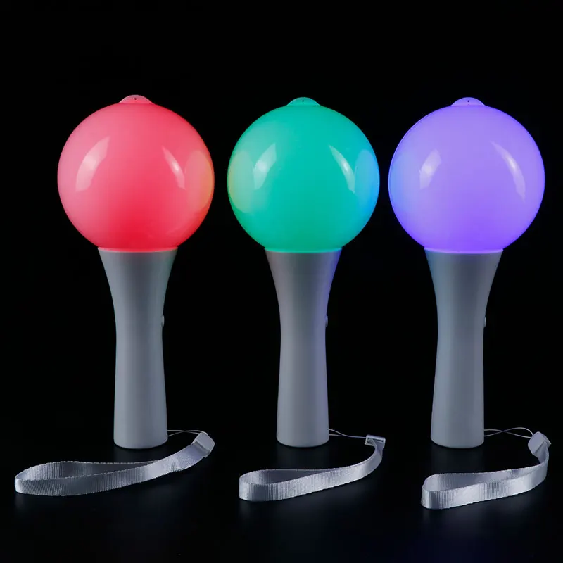 Party Favor Custom Logo Kpop Light Stick LED Glowing Ball Stick for Concert