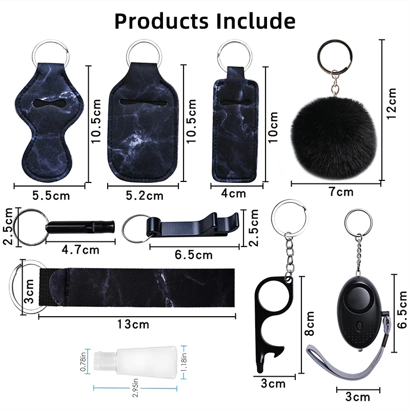 Wholesale Self Defense Keychain Set For Women Kids 8/9/10/11pcs Self