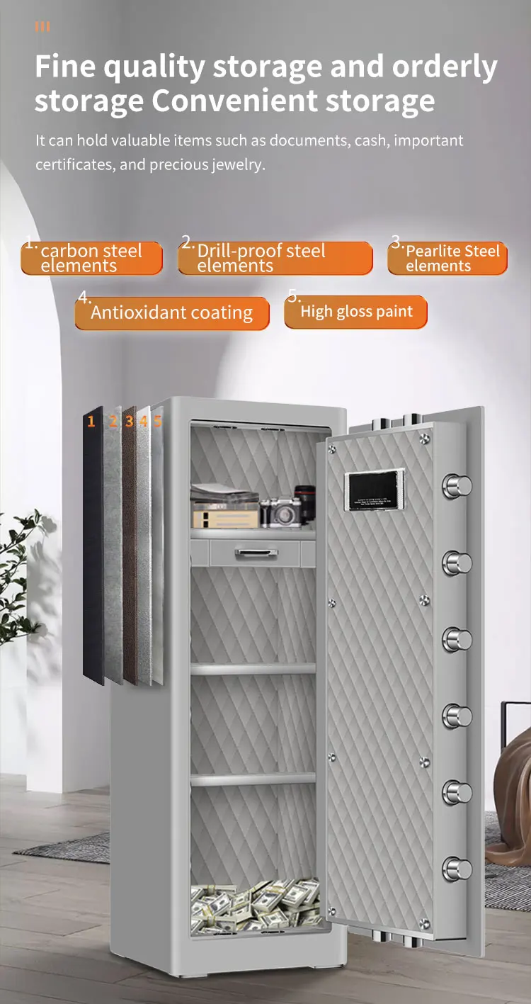 CEQSAFE High Quality Home Security Digital TUYA APP Wifi Fingerprint Safe Box Steel Household Storage Direct Factory Sale details