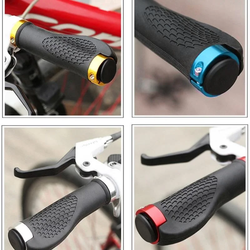 Ergonomic Durable Anti-Slip Bicycle Handlebar Grips Rubber Lock-On