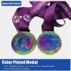 colorful plated medal