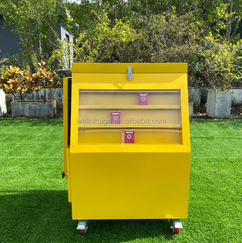 Custom Metal Foldable Outdoor Cigarette Display Cabinet with Umbrella  Portable Foldable Tobacco Promotion Kiosk Booth