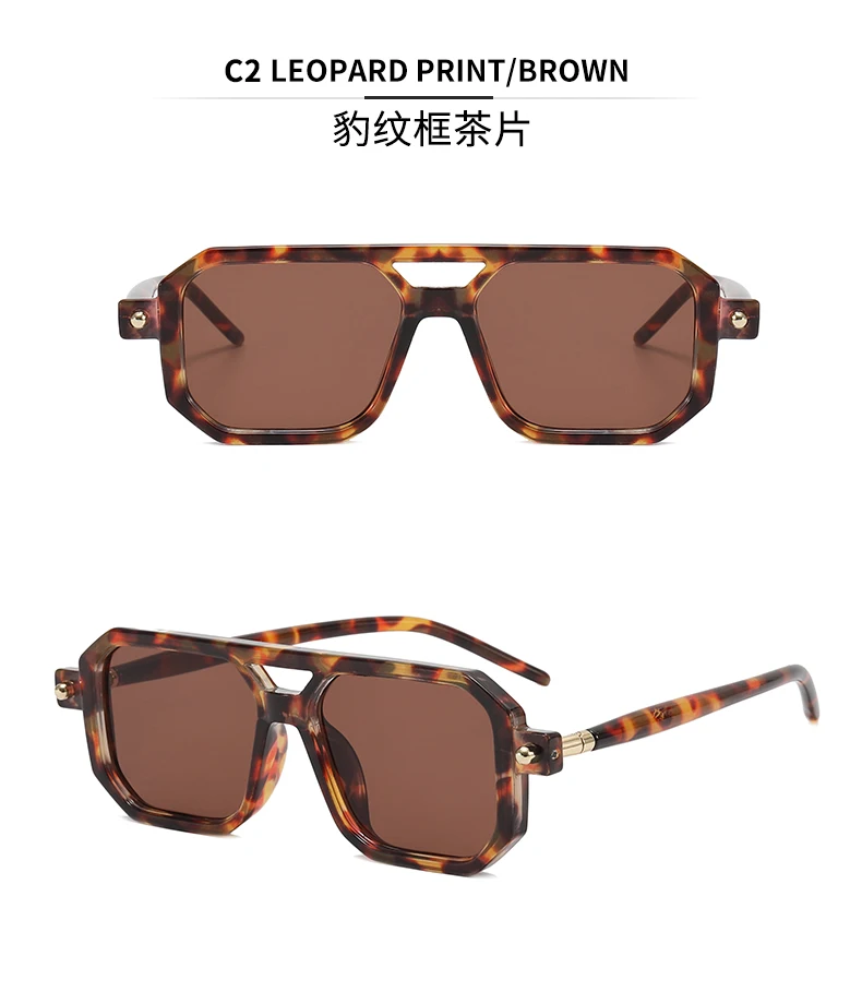 Cool Fashion Unisex Retro Men Women Sun Glasses Vintage Small Rectangle Rimless Sunglasses 2022
