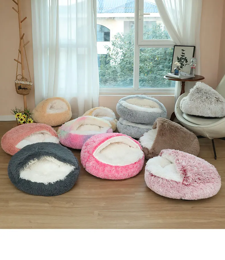 Soft Plush Pet Bed Houses Dropshipping Wholesale Washable Luxury Large
