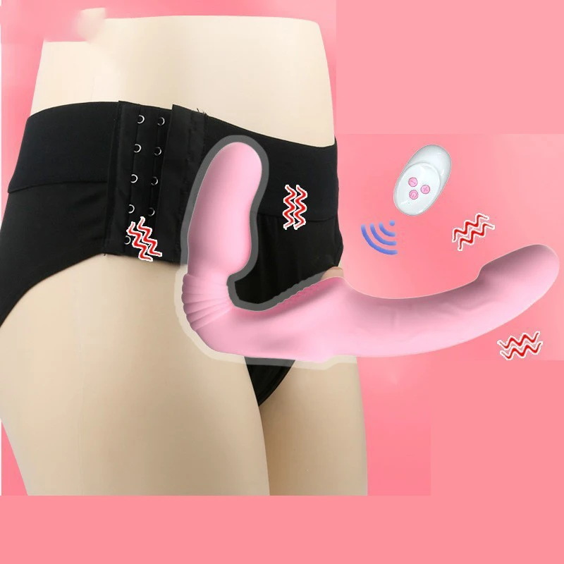 Remote Control Realistic Double Headed Dildo Vibrator Pant Huge Big Cock Penis Adult Sex Strap on Dildo for Women Lesbian