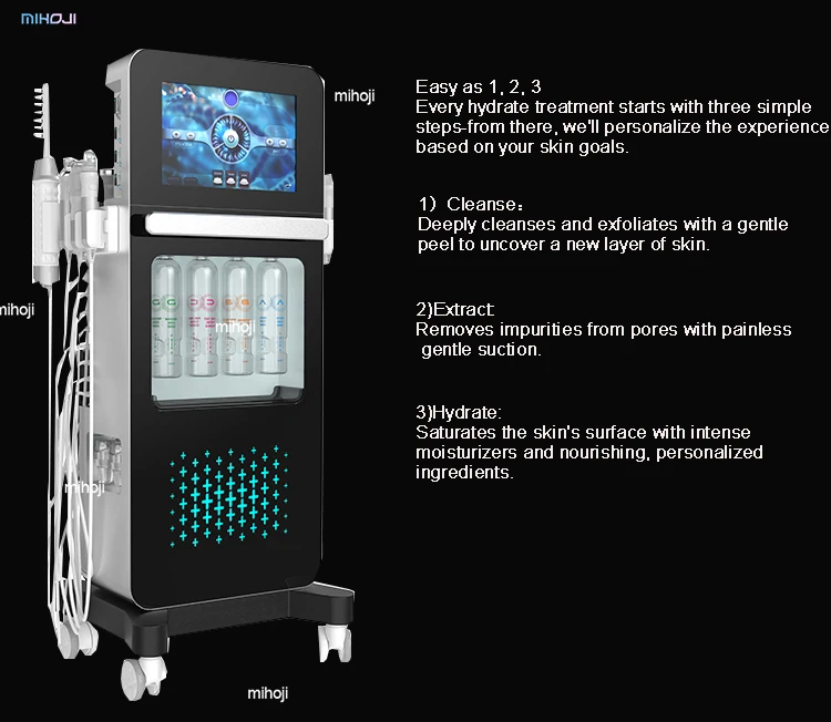 Professional Hydrafacial Machine with 2 Years Warranty 17 Handles and Vacuum Pressure ≥100Kpa for Advanced Skin Care