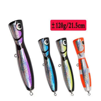 WD130 21.9cm/120g Cheery XX-367 Wood Popper Fishing Lure for Sea Bass Pike Carp-Saltwater Topwater Hard Wobbler Bait – Popper – view 3