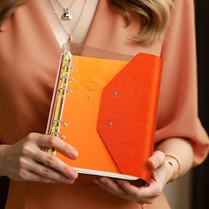 Wholesale Custom A6 Binder Notebook Eco-friendly PVC Cover Portable Easy Clean Loose Leaf Planners for Office Supplies Trial